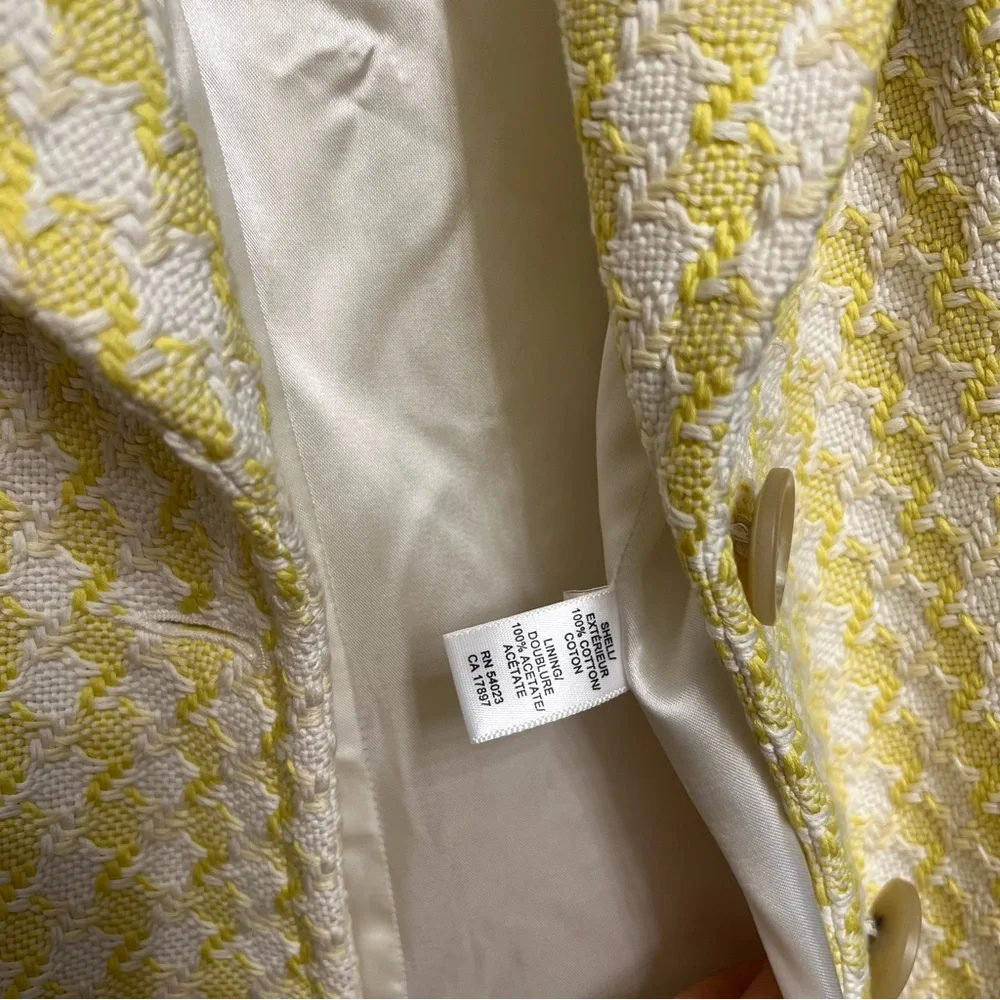 Banana Republic Yellow and White Trench Coat - Picture 7 of 7